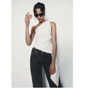 Zara draped off the shoulder top